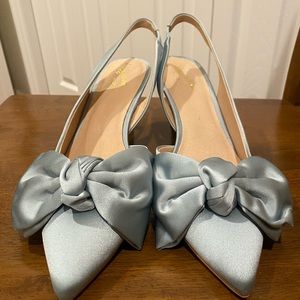 Seychelles Neve Heel, Satin Blue…worn once!